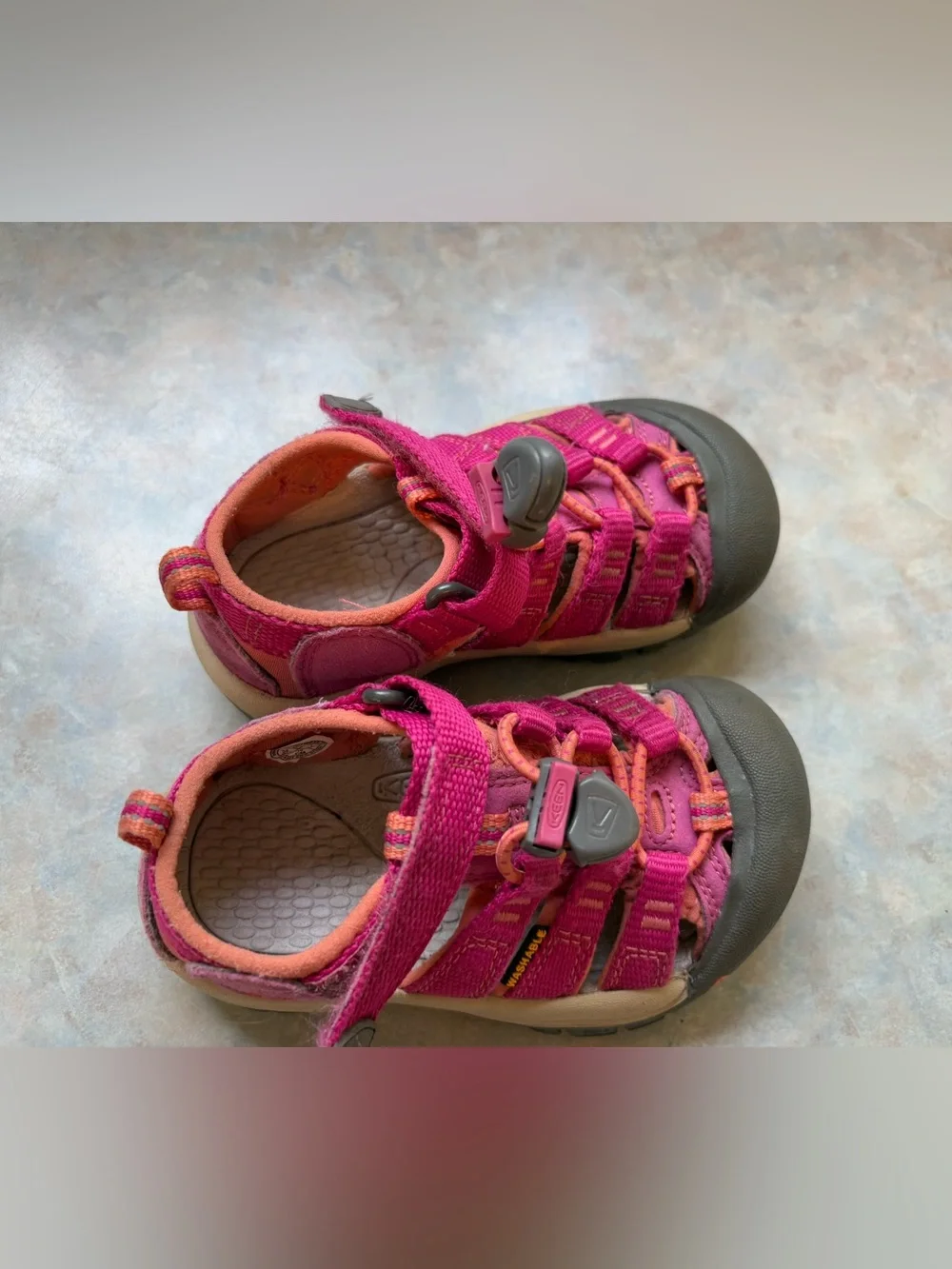 Keen Kids Pink and Orange Outdoor Sandals